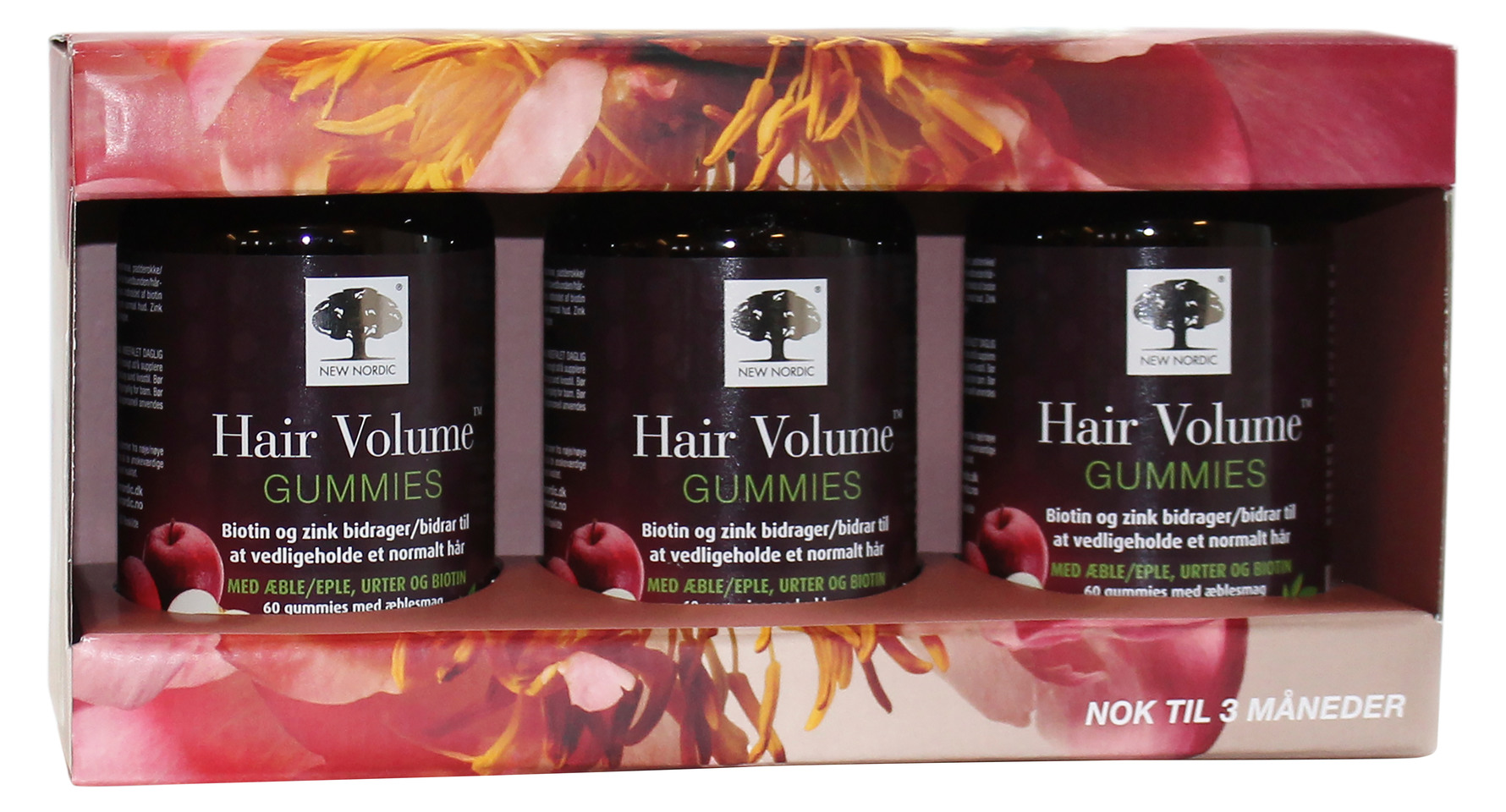 Køb New Nordic Hair Volume™ Gummies gaveæske 3 x 60 gummies - Matas
