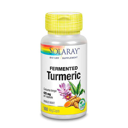 Solaray Fermenteret Turmeric 100 kaps.