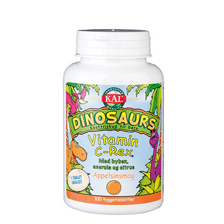 DinoSaurs vit. C-rex tygge børn 100 tab