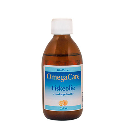 OmegaCare m. appelsinsmag fiskeolie 225 ml