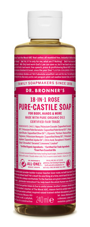 Dr. Bronner's Castile Soap Rose 240 ml
