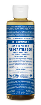 Dr. Bronner's Castile Soap Peppermint 240 ml