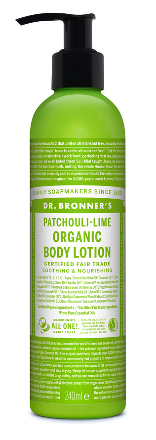 Dr. Bronner's Patschouli Lime Organic Hand & Body Lotion 240 ml 240 ml