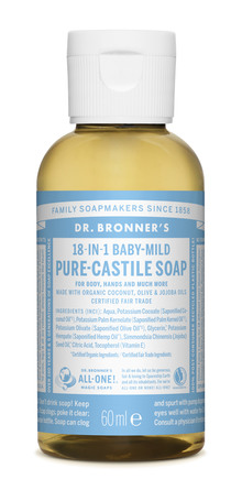 Dr. Bronner's Castile Soap Baby-Mild Neutral 60 ml