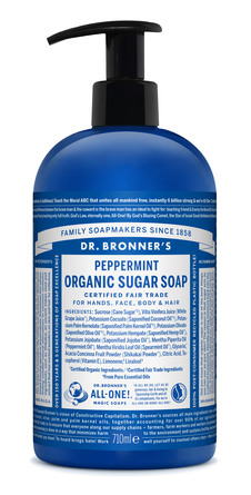 Dr. Bronner's Organic Sugar Soap Peppermint 710 ml