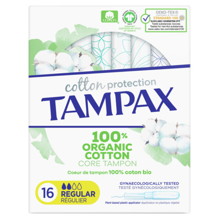 Tampax Organic Regular Tamponer 16 stk