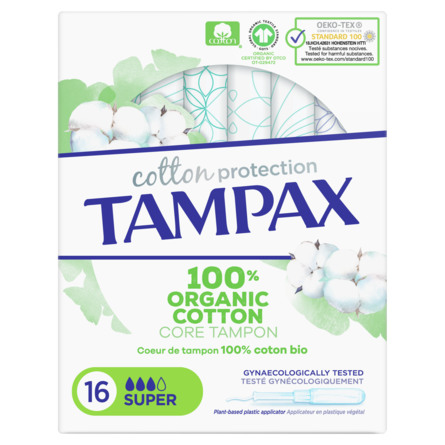 Tampax Organic Super Tamponer 16 stk