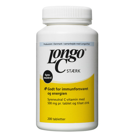 Longo Vital Longo C + Zink stærk 200 tabl.