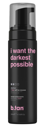 b.tan Selvbruner Mousse I Want The Darkest Tan Possible