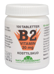 Natur Drogeriet Mega B2 vitamin 20mg 100 stk.