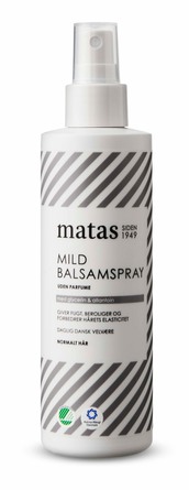 Matas Striber Mild Balsamspray til Normalt Hår Uden Parfume 200 ml