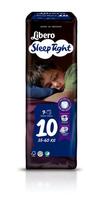 Libero SleepTight str 10 Bleer 9 stk