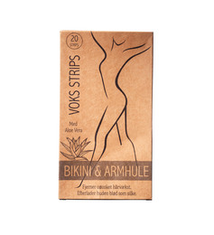 Honey Wax Voksstrips til Bikini & Armhule med Aloe Vera 20 stk.