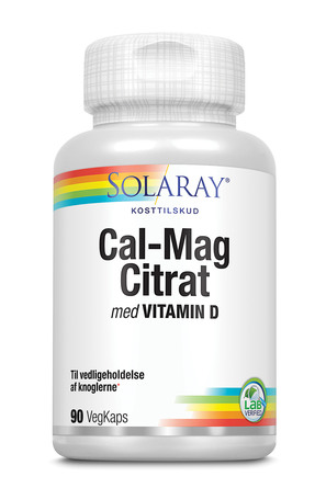 Solaray Cal-Mag med D-vitamin 90 kaps.
