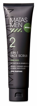 Matas Striber Men Face Scrub 3-in-1 til Uren Hud Uden Parfume 150 ml