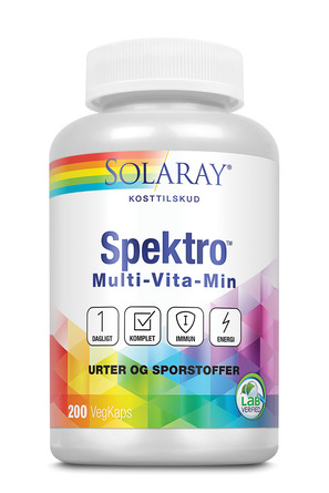 Solaray Spektro Multi-Vita-Min 200 kapsler