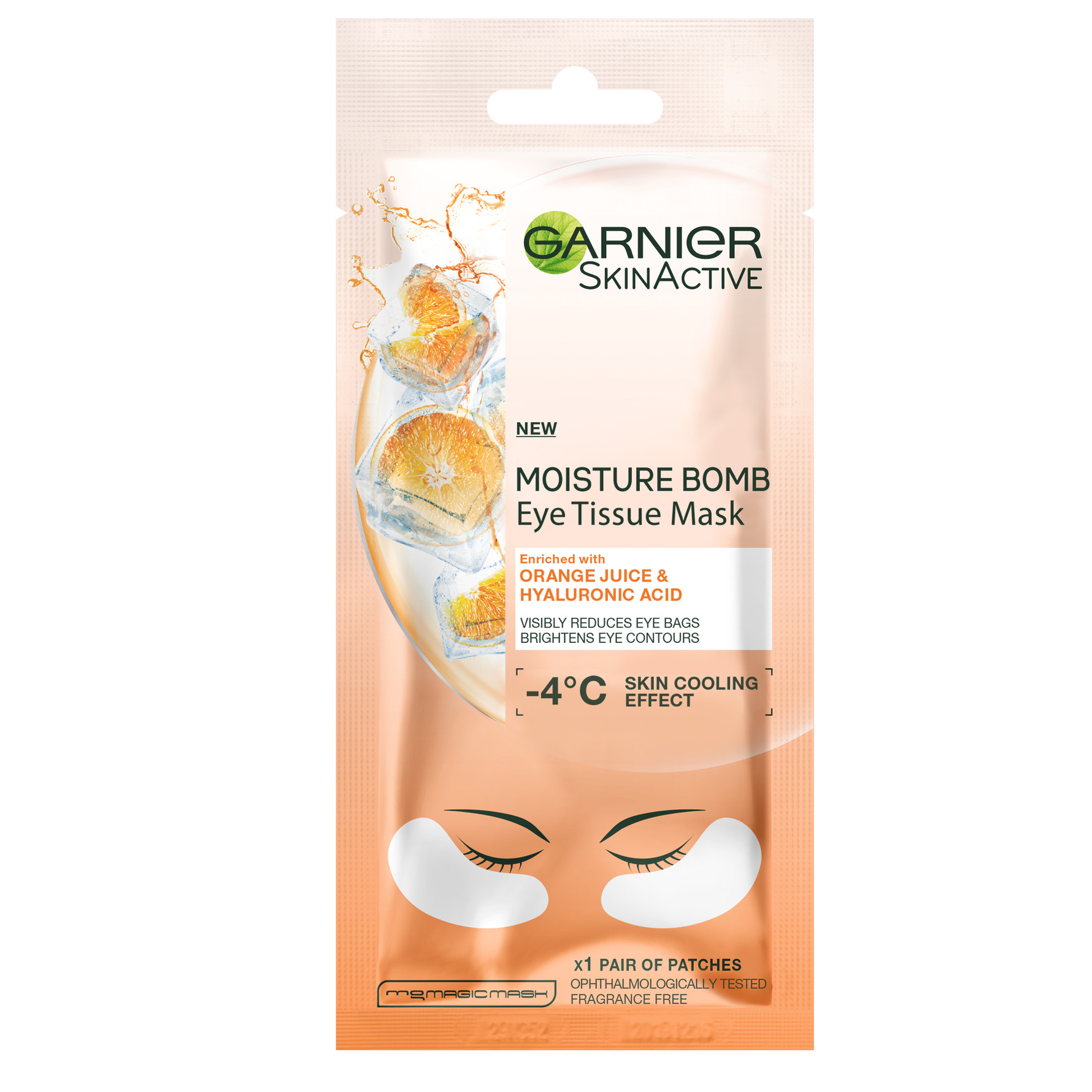 Køb Garnier Hydra Bomb Eye Tissue ´Mask Orange Juice Antidark circles