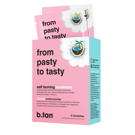 b.tan From Pasty To Tasty Self Tanning Towelettes 6 stk.