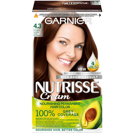 Garnier Nutrisse Cream Hårfarve 4.3 Gyldenbrun