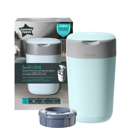 Tommee Tippee Sangenic Twist & Click Blå Blespand Inkl. 1 refill