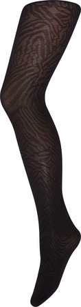 Decoy Strømpebuks 70den Dyreprint Black str. 36-38