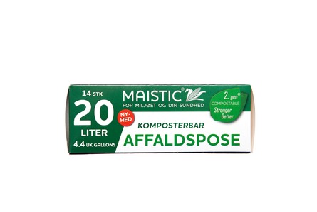 Maistic Bio Komposterbare affaldsposer 20 L, 14 stk.