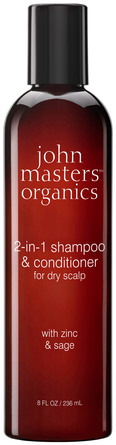 John Masters Organics 2-in-1 Shampoo & Conditioner for Dry Scalp with Zinc & Sage 236 ml