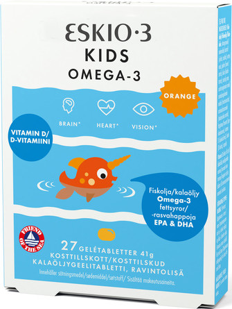 Eskio-3 Kids Omega-3 Orange 27 gelé tabl.