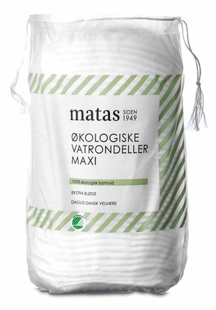 Matas Striber Økologiske Vatrondeller Maxi 40 stk.