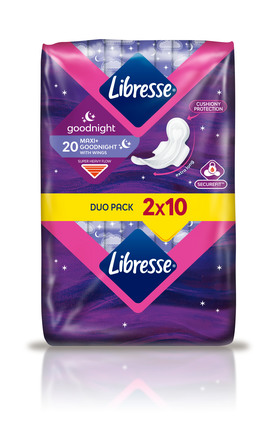 Libresse Maxi Night Wing Duo Pack 20 stk
