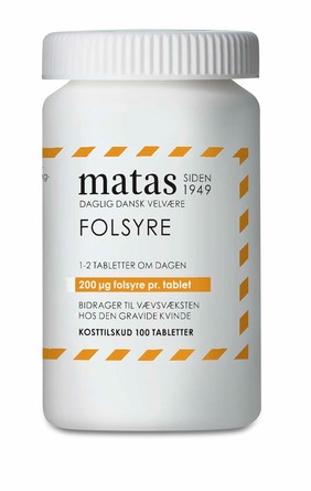 Matas Striber Folsyre 200 µg 100 tabl