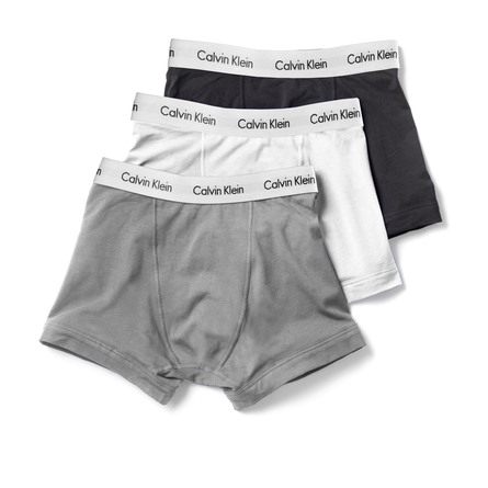 Calvin Klein Undertøj Trunks 3 Pack Black/White/Grey str. M