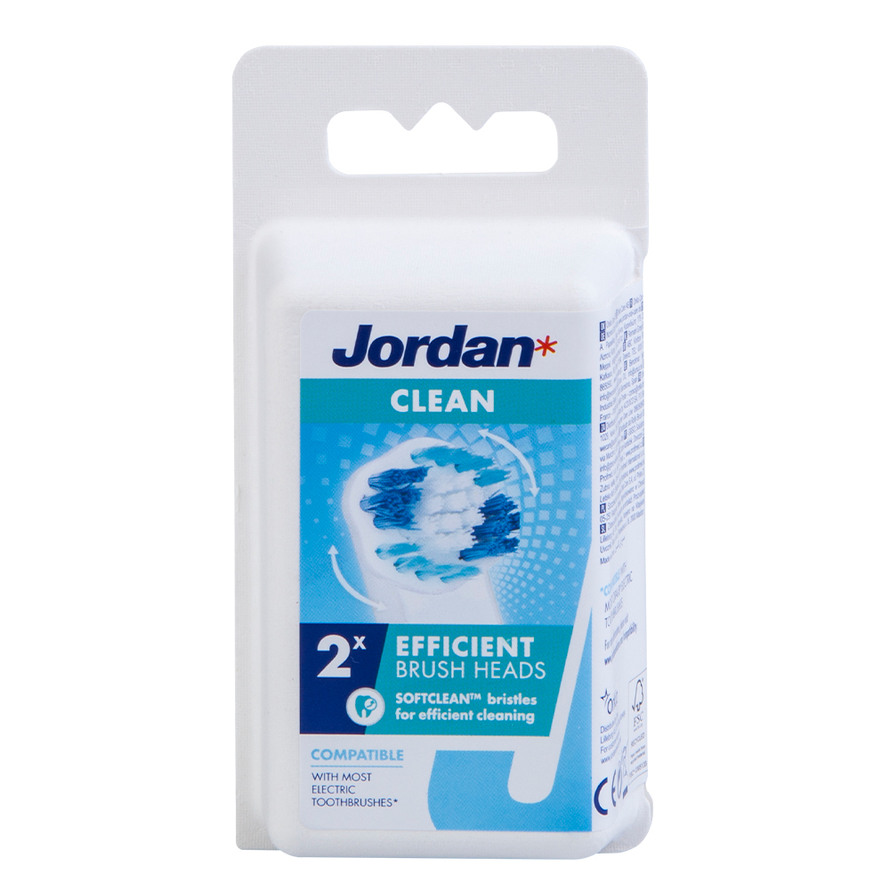 Jordan Clean børstehoved 2 pak - Matas
