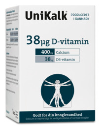 Unikalk 38 mcg D-vitamin 180 tabl.