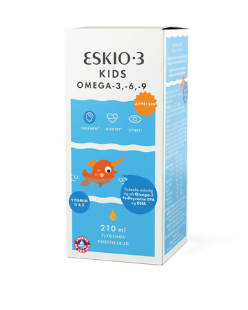 Eskio-3 Kids Omega-3 Appelsin 210 ml