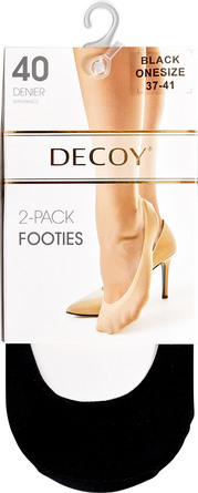 Decoy Footies Lasercut 2-pk Sort, 40 Den., str. 37-41