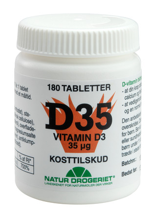 Natur Drogeriet D35 vitamin D3 35 µg 180 tabl