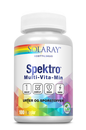 Solaray Spektro Multi-Vita-Min m/jern 100 kaps.