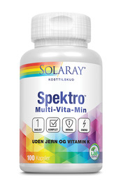 Solaray Spektro Multi-Vita-Min u/jern 100 kaps.