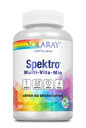 Solaray Spektro Multi-Vita-Min 200 kapsler