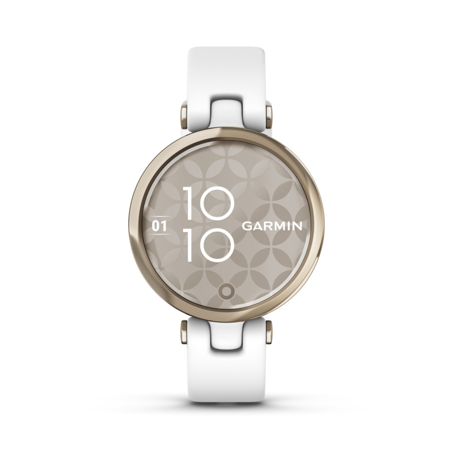 Køb Garmin Lily Sport Edition Cream Gold Bezel White Case and SiliconeBand -