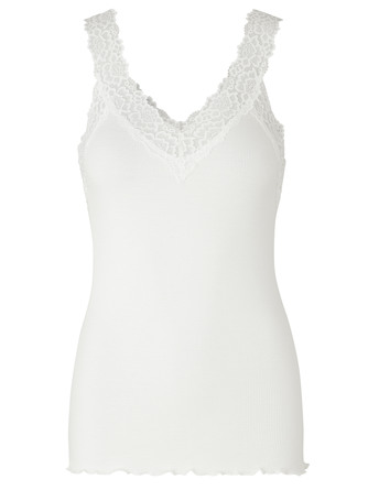 Rosemunde Organic Top V-neck Regular New White Str. S