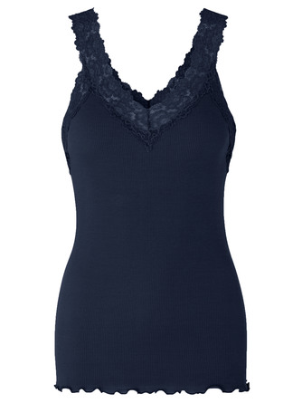 Rosemunde Organic Top V-neck Navy Str. XL
