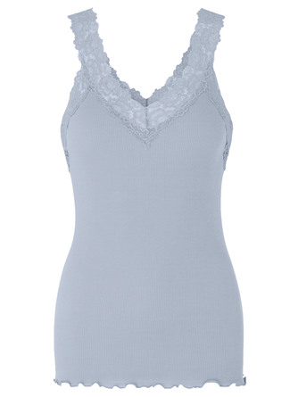 Rosemunde Organic Top V-neck Regular Heather Sky Str. S