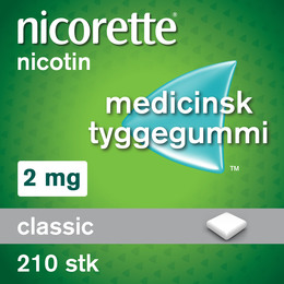 Nicorette® Classic tyggegummi 2 mg 210 stk