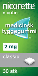 Nicorette® Classic tyggegummi 2 mg 30 stk