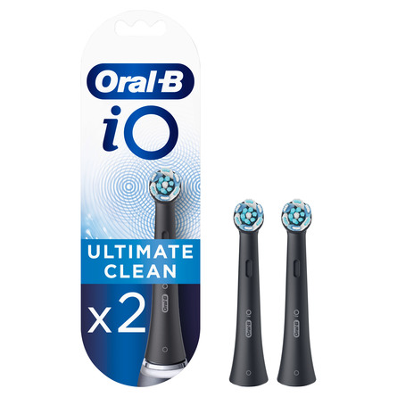 Oral-B iO Ultimate Clean Børstehoveder, Sort 2 stk