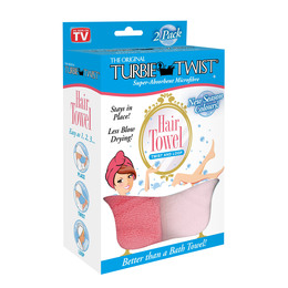 Turbie Twist Microfiber Hårturban 2-Pak Pink & Watermelon