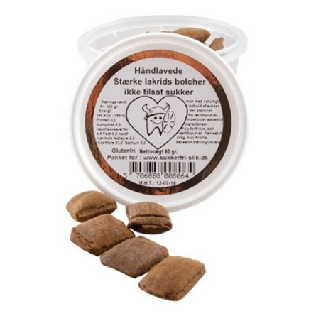 Lakridsbolsjer ekstra stærke 80 g