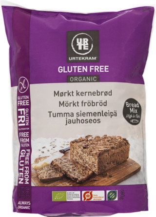 Urtekram Glutenfri Brødmix til Mørk Kernebrød Øko 560 g